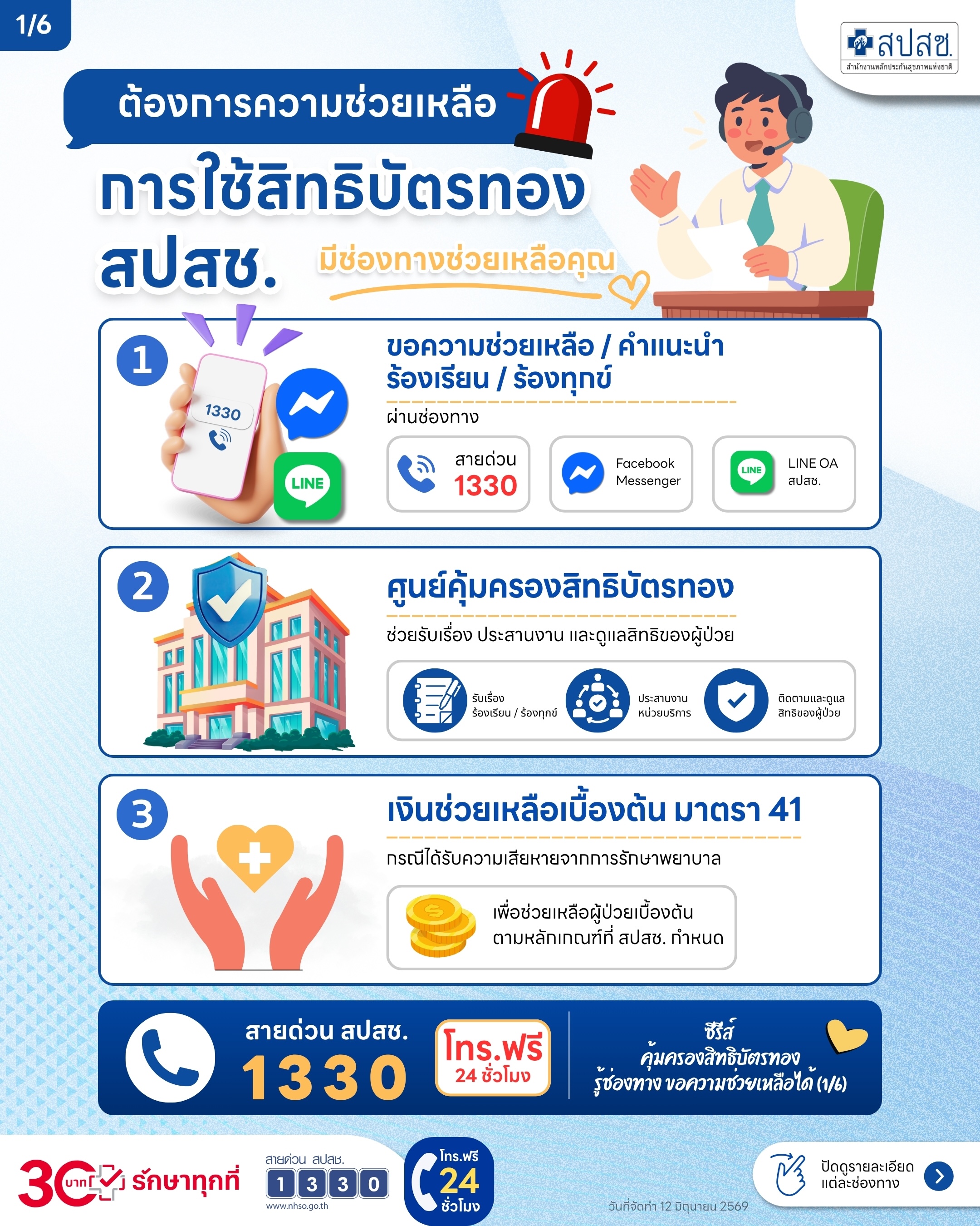 ต้องการความช่วยเหลือการใช้สิทธิบัตรทอง สปสช. มีช่องทางช่วยเหลือคุณ